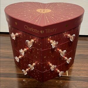 Charlotte Tilbury Red Heart-Shaped Jewelry Box